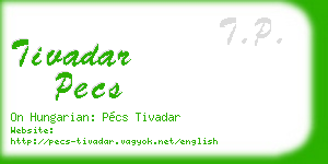 tivadar pecs business card
